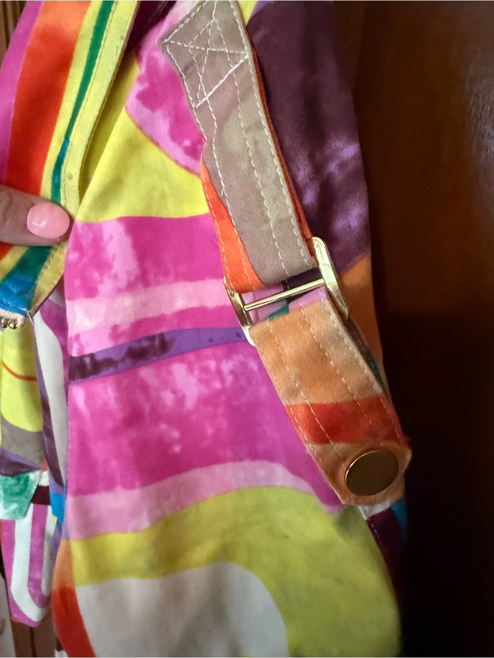 Women’s Multicolor Abstract Utility Jacket - Picture 4 of 6